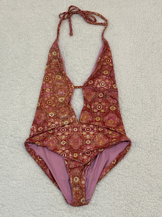 Frankie's Bikinis Other - Frankies Bikinis Lily Geo Print One Piece Swimsuit size Large Isla Pink